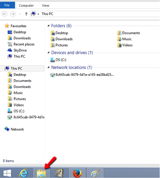 Picture of Windows file explorer